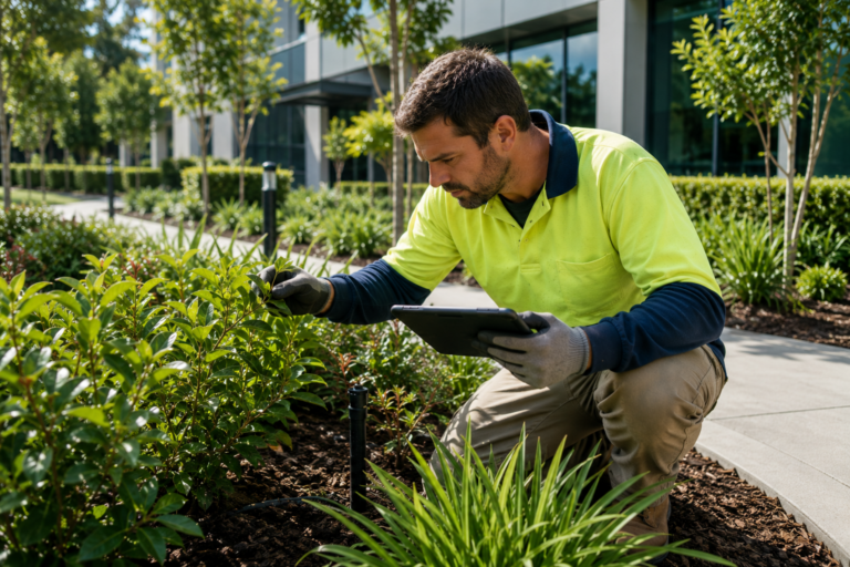 Commercial garden maintenance including lawn care, weeding and garden bed maintenance in Melbourne